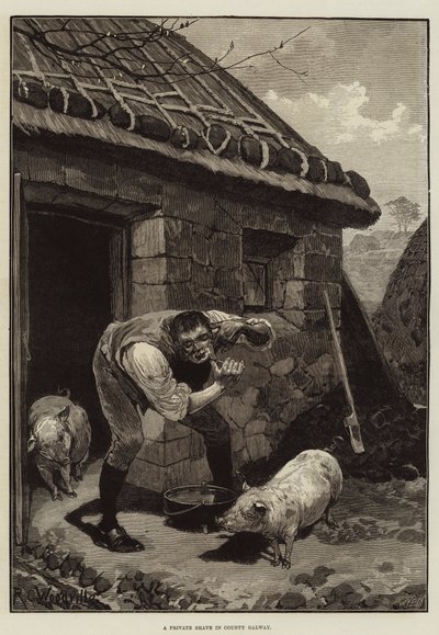 Un rasage privé dans le comté de Galway - Richard Caton Woodville junior